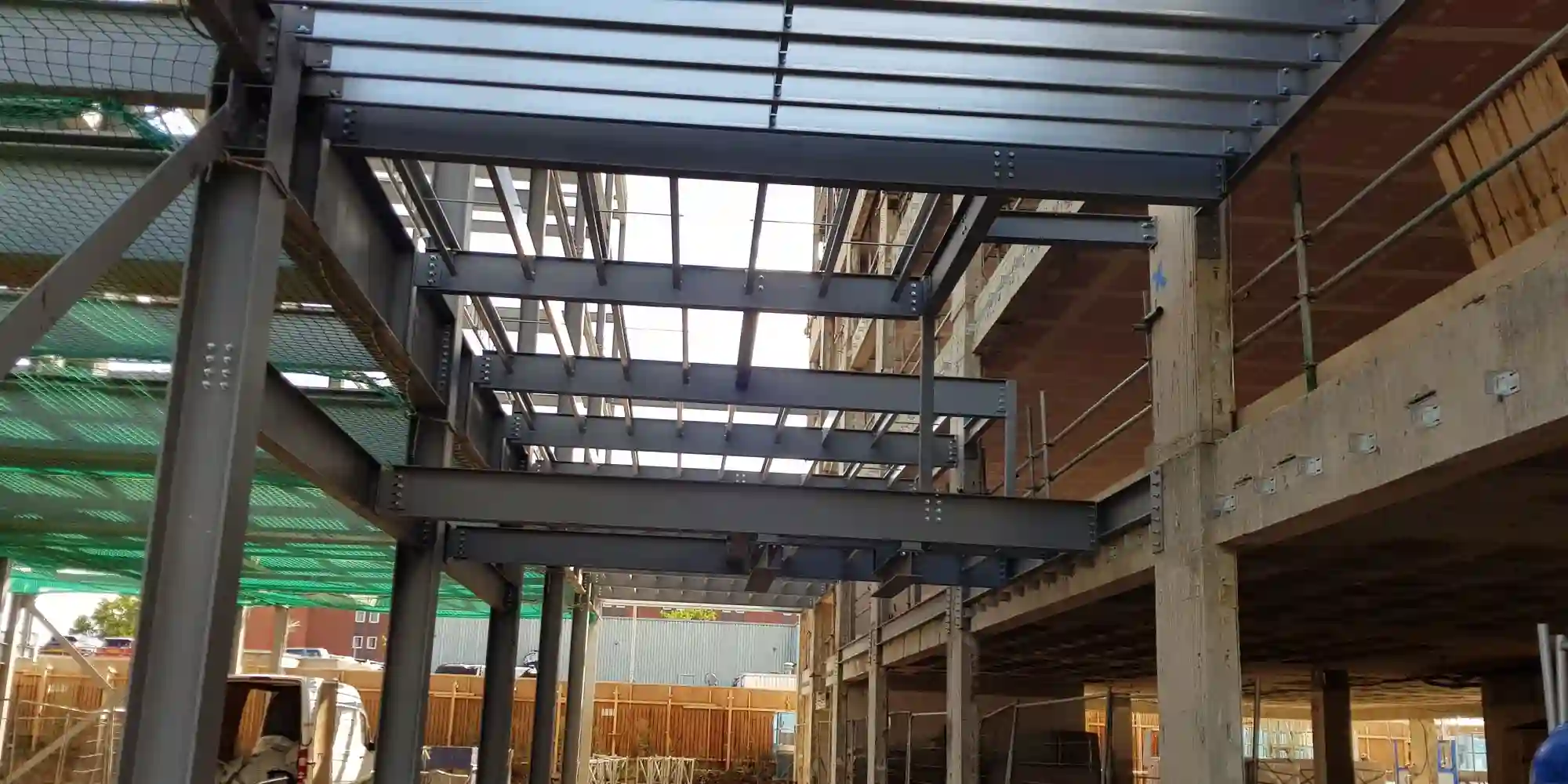image of facade retention of historic masonry structure